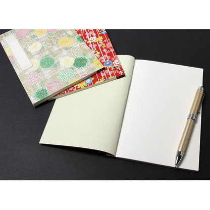 Watoji Traditional Japanese Notebook - Fans, Waves & Seasonal Beauty