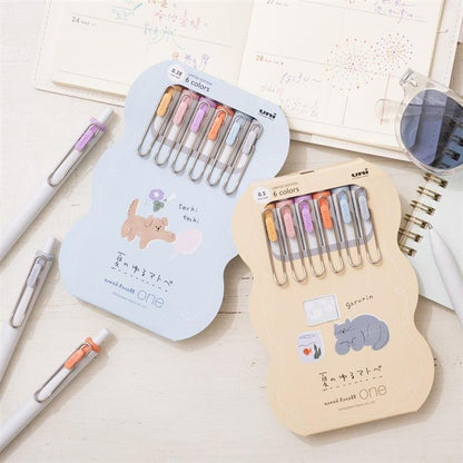 Stylo gel Uni-Ball One - 0,38 mm - Barbe à papa