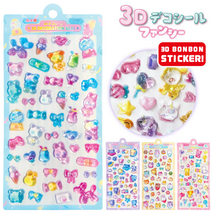 PRE-ORDER! Sticker Sheet - 3D Bonbon Decoraction Seal - Fancy Series