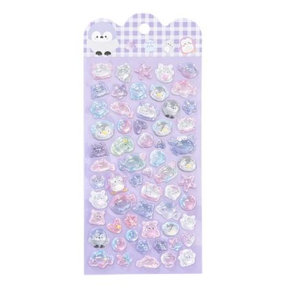 PRE-ORDER! Sticker Sheet - 3D Bonbon Decoraction Seal - Animal Series