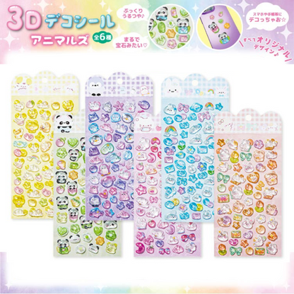 PRE-ORDER! Sticker Sheet - 3D Bonbon Decoraction Seal - Animal Series