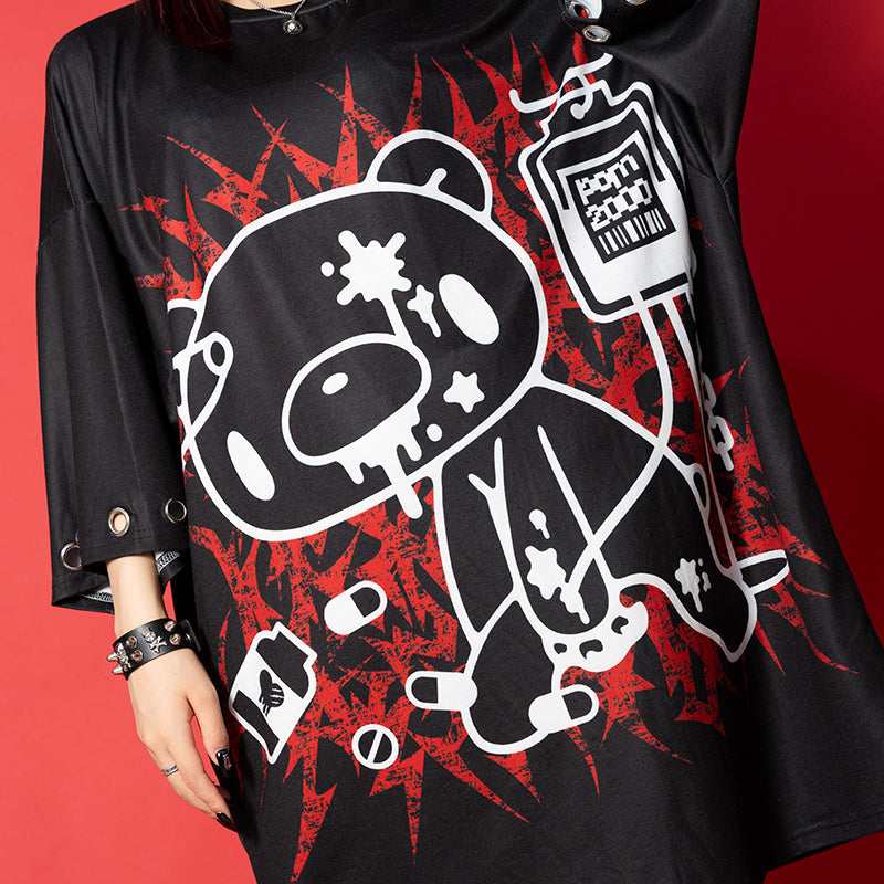COMING SOON! ACDC RAG x Gloomy Bear - Black Ring Oversized Tee Shirt
