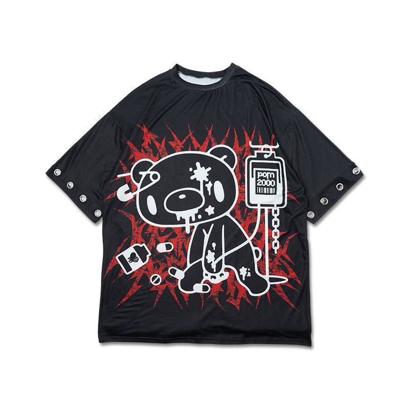COMING SOON! ACDC RAG x Gloomy Bear - Black Ring Oversized Tee Shirt