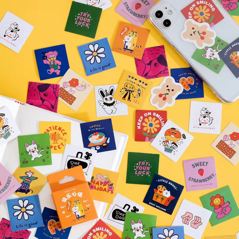 PRE-ORDER! Sticker Box - Happy Mood - 45 Stickers