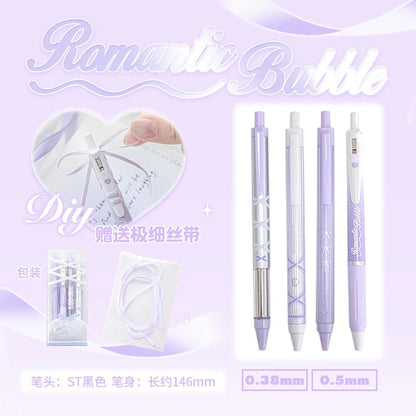 PRE-ORDER! Rosy Posy - Ribbon Neutral - 0.38 & 0.5 - Pen Set of 4