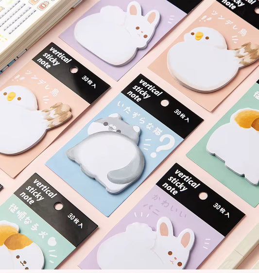 PRE-ORDER! Sticky Notes - Cute Animal Butt