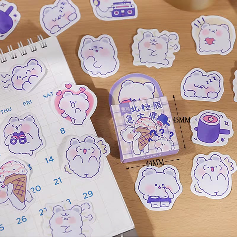 PRE-ORDER! Sticker Box - Cute Animals - 45 Stickers