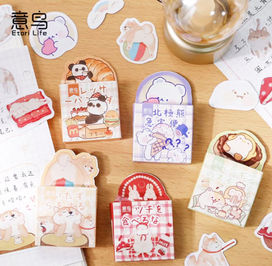 PRE-ORDER! Sticker Box - Cute Animals - 45 Stickers