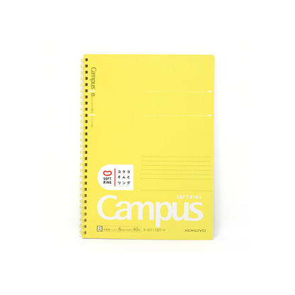PRE-ORDER! PRE-ORDER! KOKUYO Campus - B5 Soft Ring Notebook - B 6mm - Yellow