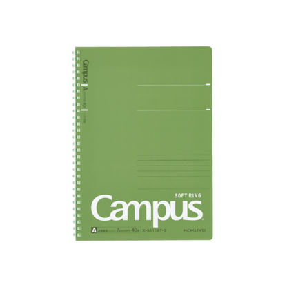 PRE-ORDER! KOKUYO Campus - B5 Soft Ring Notebook - A 7mm - Green