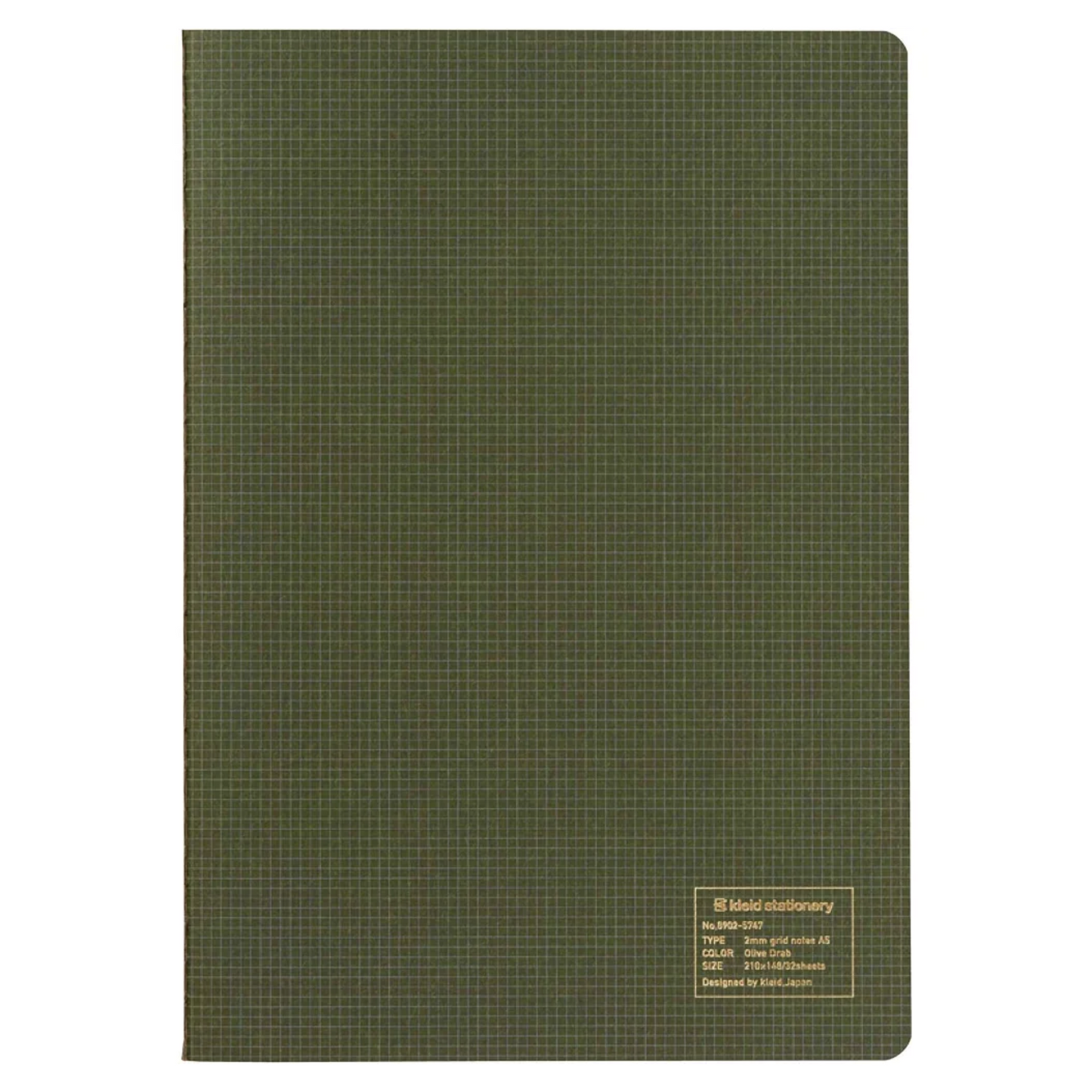 PRE-ORDER! Kleid Tiny - A5 Notebook - 2mm Grid - Olive