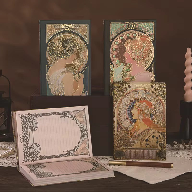 PRE-ORDER! Hardcover Journal - Alphonse Mucha Notebook - Love & Poems Collection