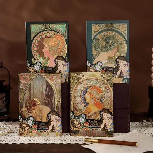 PRE-ORDER! Hardcover Journal - Alphonse Mucha Notebook - Love & Poems Collection