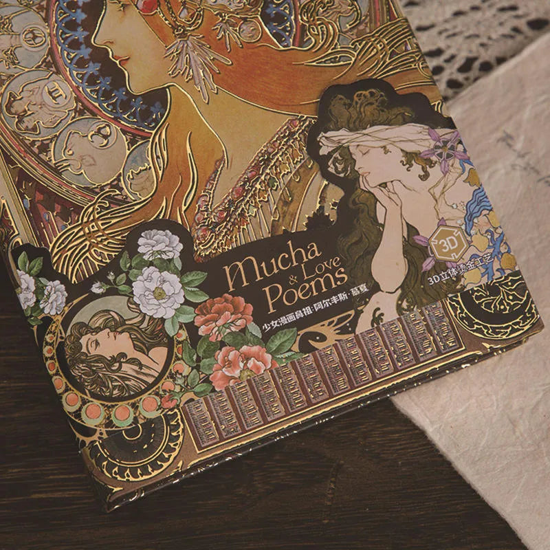 PRE-ORDER! Hardcover Journal - Alphonse Mucha Notebook - Love & Poems Collection