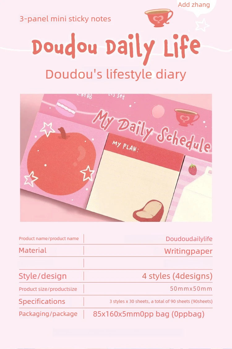 PRE-ORDER! Sticky Notes - Doudou Daily Life Mini Set
