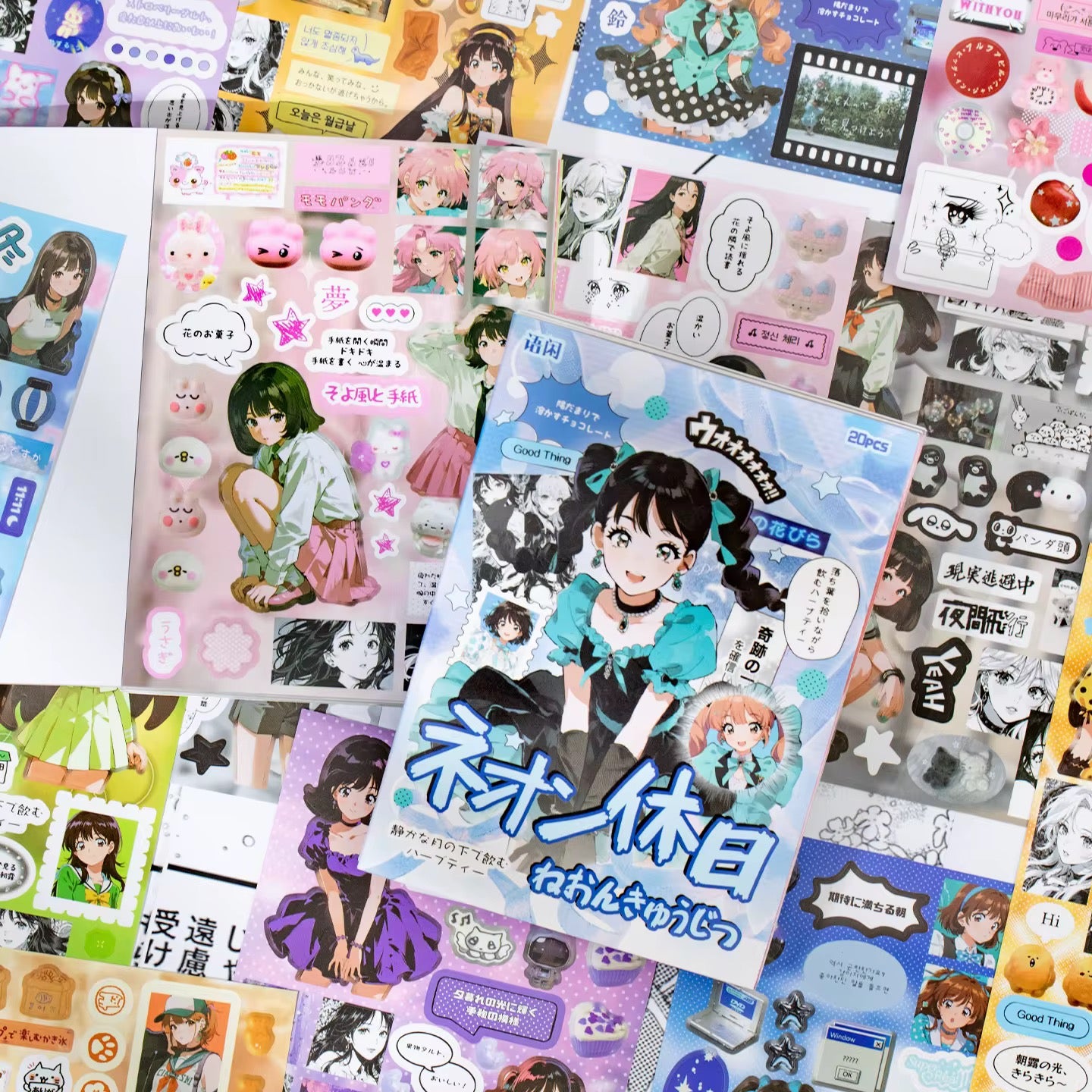 PRE-ORDER! Sticker Booklet - Kawaii Anime Girl  Edition - 20 Sticker Sheets