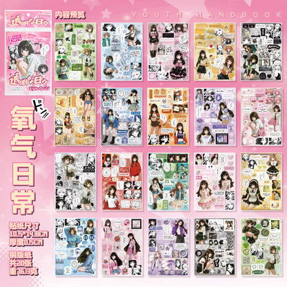 PRE-ORDER! Sticker Booklet - Kawaii Anime Girl  Edition - 20 Sticker Sheets