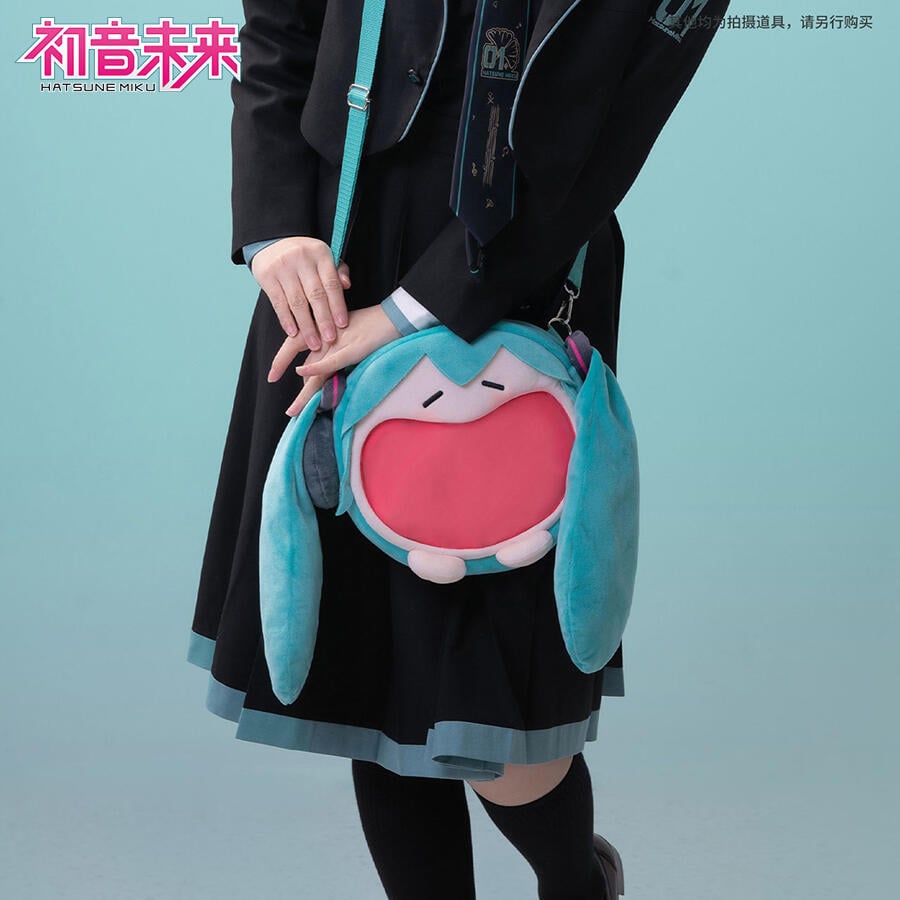 Sac bandoulière Hatsune Miku en peluche - Édition officielle BEMOE 