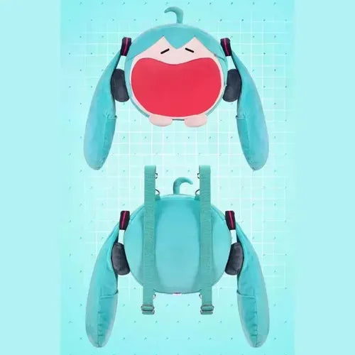 NEW! Hatsune Miku Face Plush Ita Bag - Official BEMOE Licensed - Large Backpack