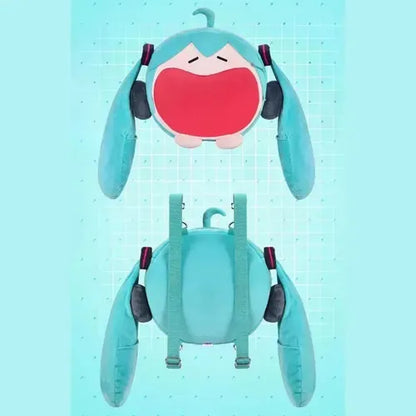 NEW! Hatsune Miku Face Plush Ita Bag - Official BEMOE Licensed - Large Backpack