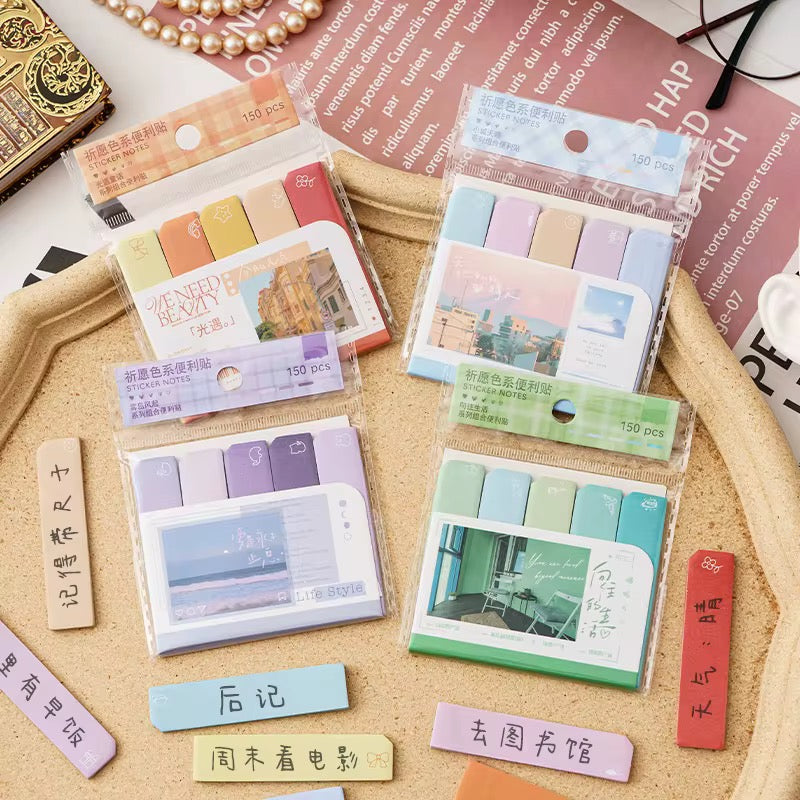 PRE-ORDER! Sticky Notes - Pastel Index Color Coded Page Flags - 150 Pieces