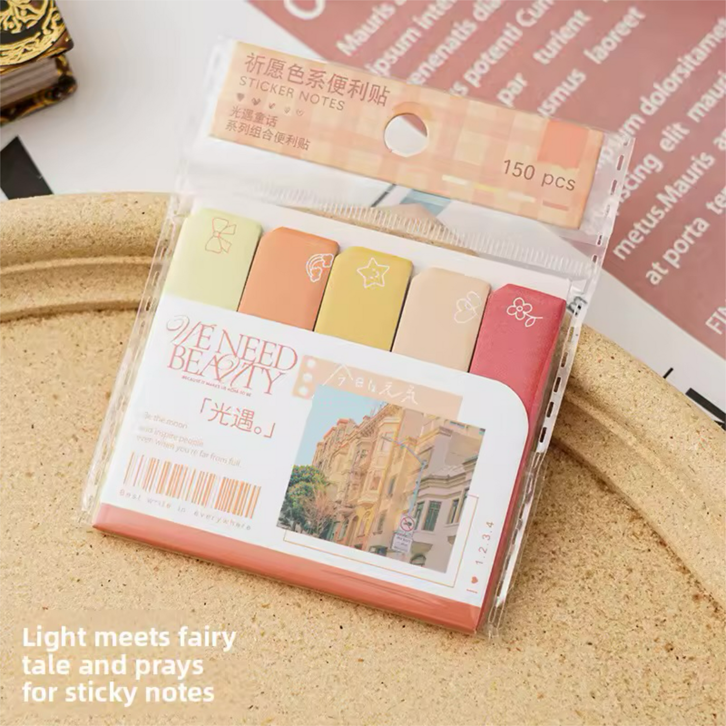 PRE-ORDER! Sticky Notes - Pastel Index Color Coded Page Flags - 150 Pieces