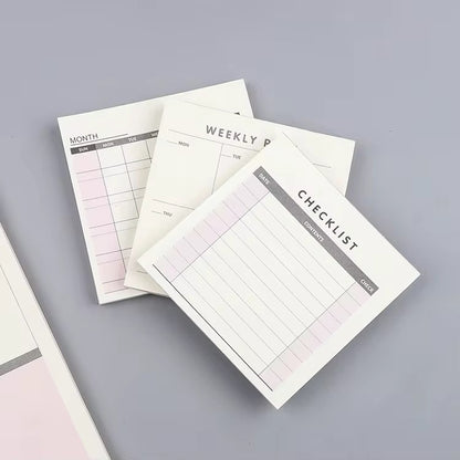 PRE-ORDER! Sticky Notes - Minimalist Planner Set - Monthly, Weekly & Checklist Memo Pads