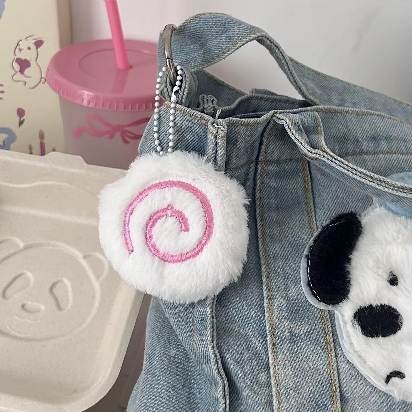 PRE-ORDER! Keychain - Soft Swiss Cake Roll Bag Charm Plush