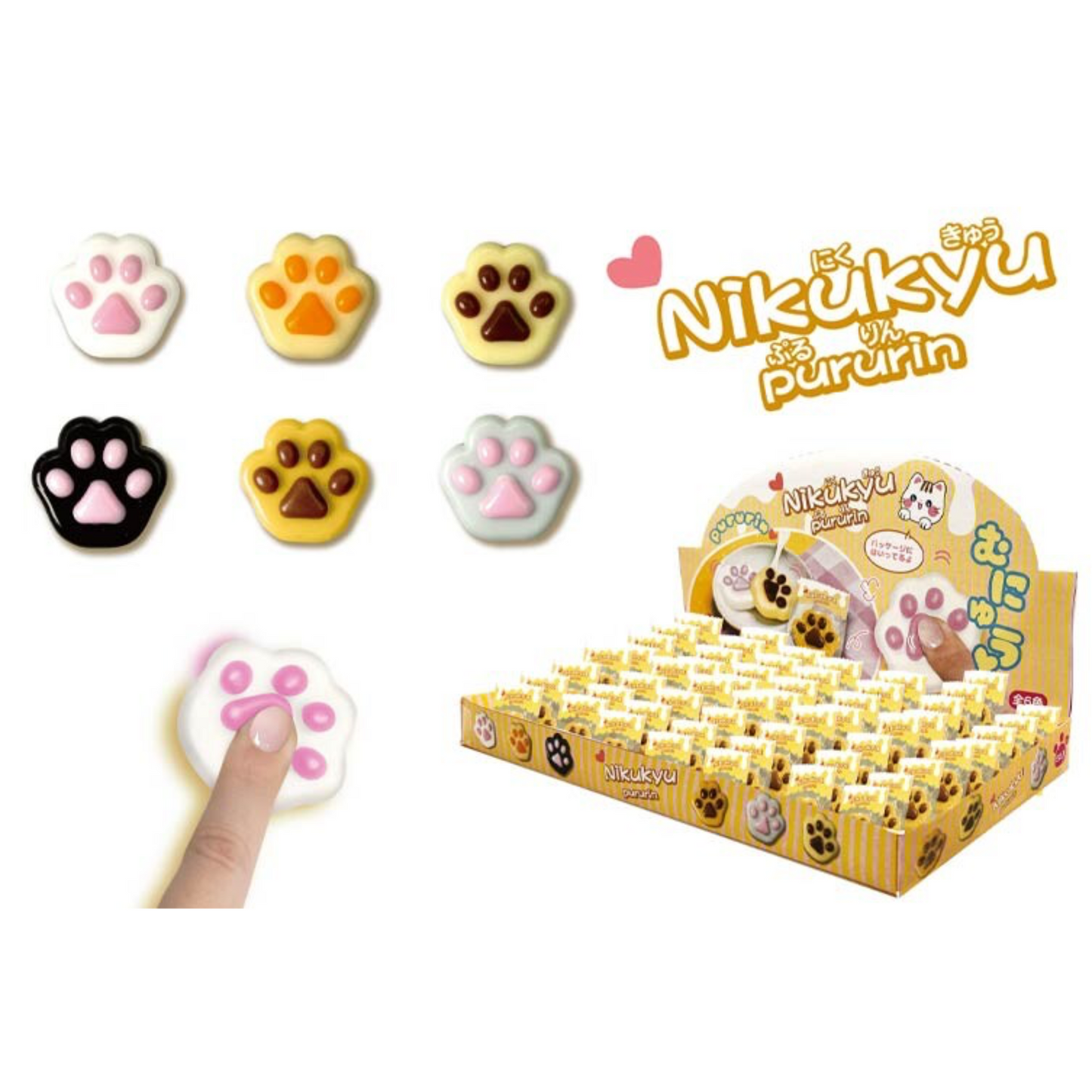 PRE-ORDER! Japanese Toy - Mini Squishy Cat Paw Pudding