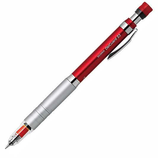 NEW! Zebra DelGuard Type Lx - Mechanical Pencil - 0.5mm - Red