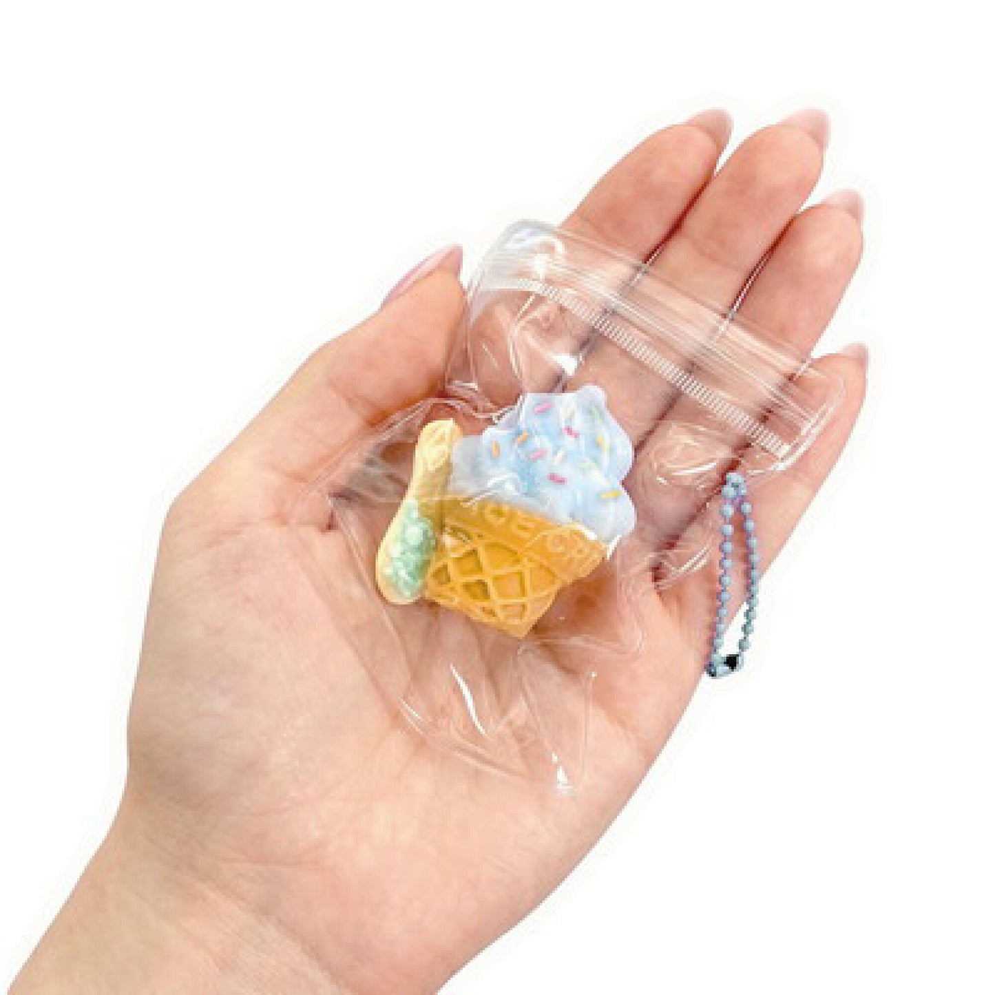 NEW! Japanese Toy - Squishy Mini Soft Serve Ice Cream Keychain