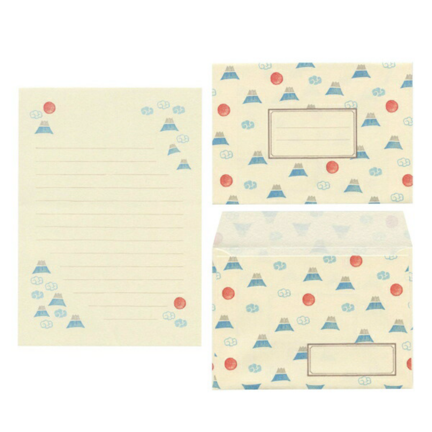 PRE-ORDER! Furukawa Shiko - Mino Washi - Letter Set - Mount Fuji