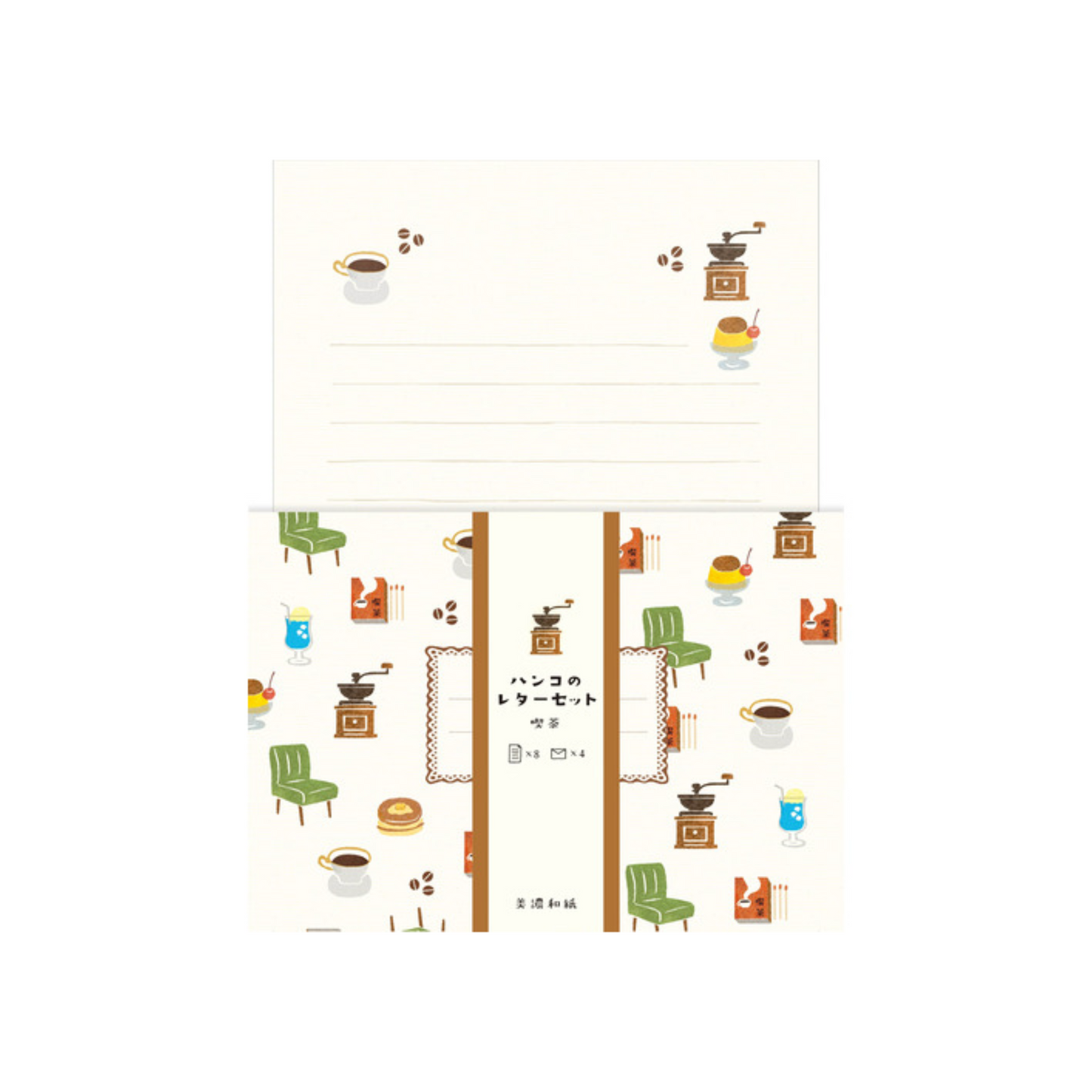 PRE-ORDER! Furukawa Shiko - Mino Washi - Letter Set - Coffee Shop