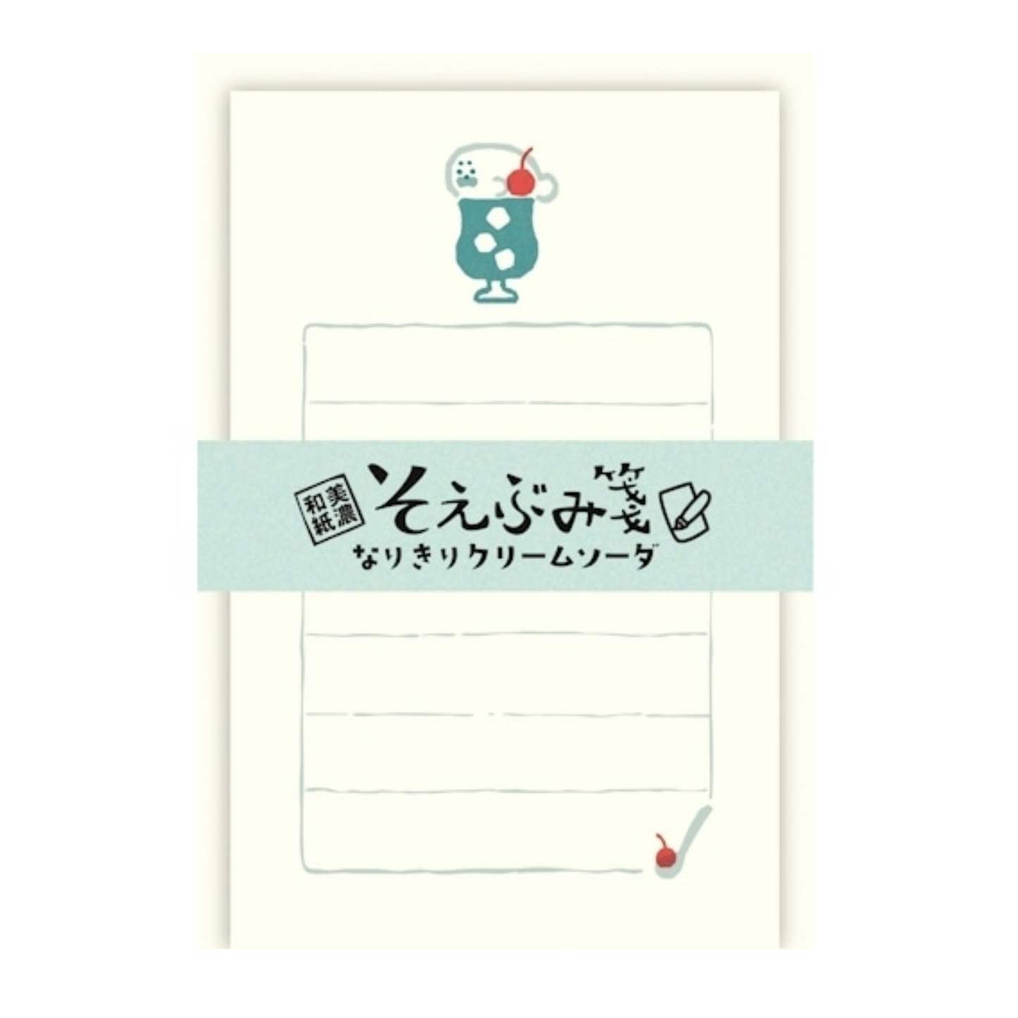 PRE-ORDER! Furukawa Shiko - Mino Washi - Mini Letter Set - Seal Cream Soda
