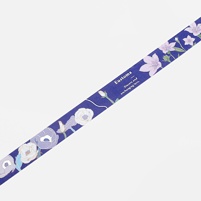 PRE-ORDER! BGM Washi Tape - Blossom of Nature - Eustoma Midnight