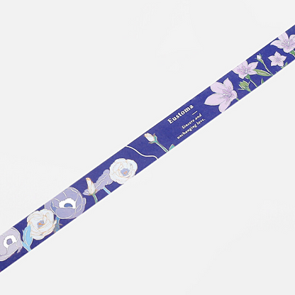 PRE-ORDER! BGM Washi Tape - Blossom of Nature - Eustoma Midnight