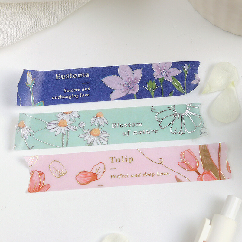 PRE-ORDER! BGM Washi Tape - Blossom of Nature - Eustoma Midnight