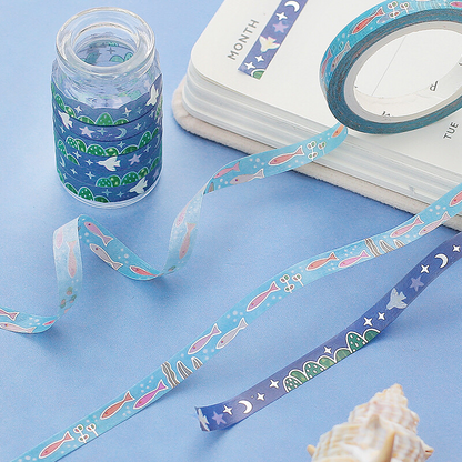 PRE-ORDER! BGM Washi Tape - Birds & Starry Sky