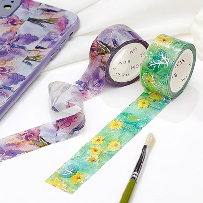 PRE-ORDER! BGM Washi Tape - Watercolor Flower - Hinagiku