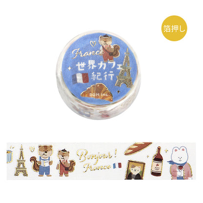 PRE-ORDER! BGM Washi Tape - World Café Travel - France