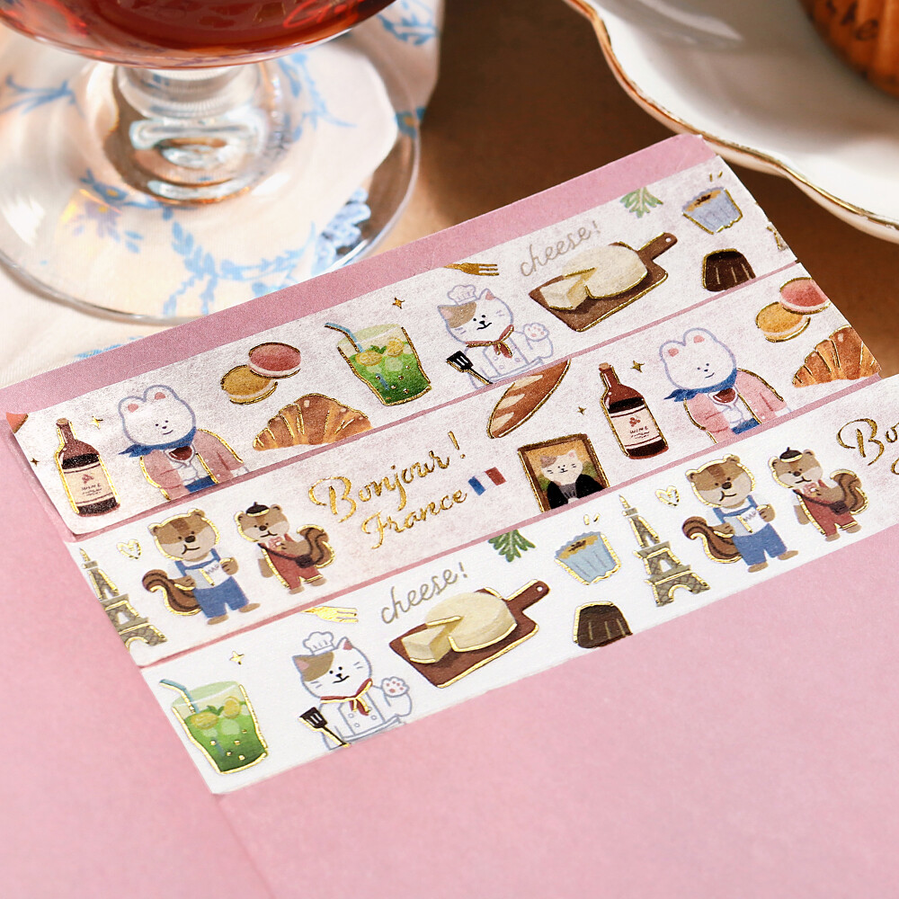 PRE-ORDER! BGM Washi Tape - World Café Travel - France