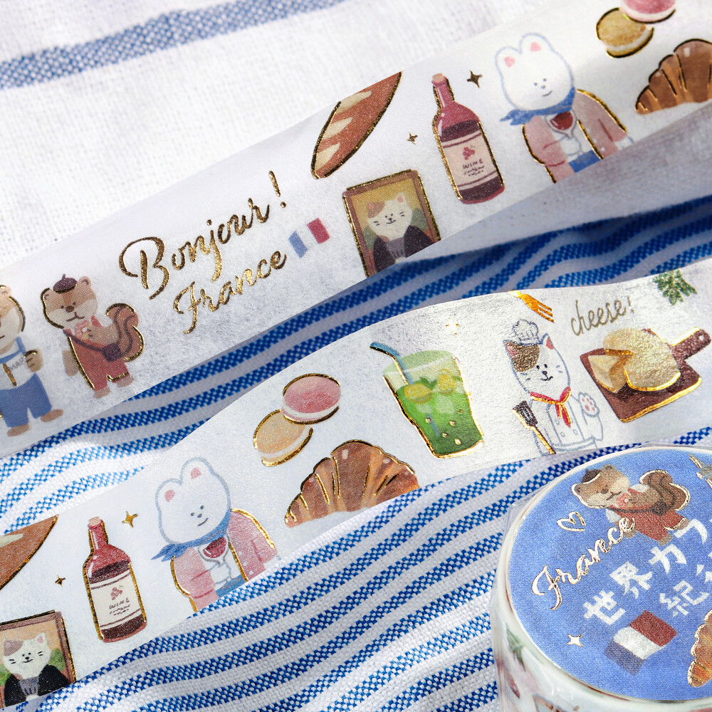 PRE-ORDER! BGM Washi Tape - World Café Travel - France