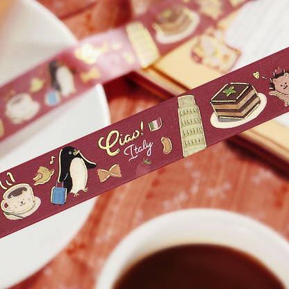 PRE-ORDER! BGM Washi Tape - World Café Travel - Italy