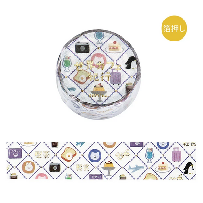 PRE-ORDER! BGM Washi Tape - World Café Travel - Mini Pattern