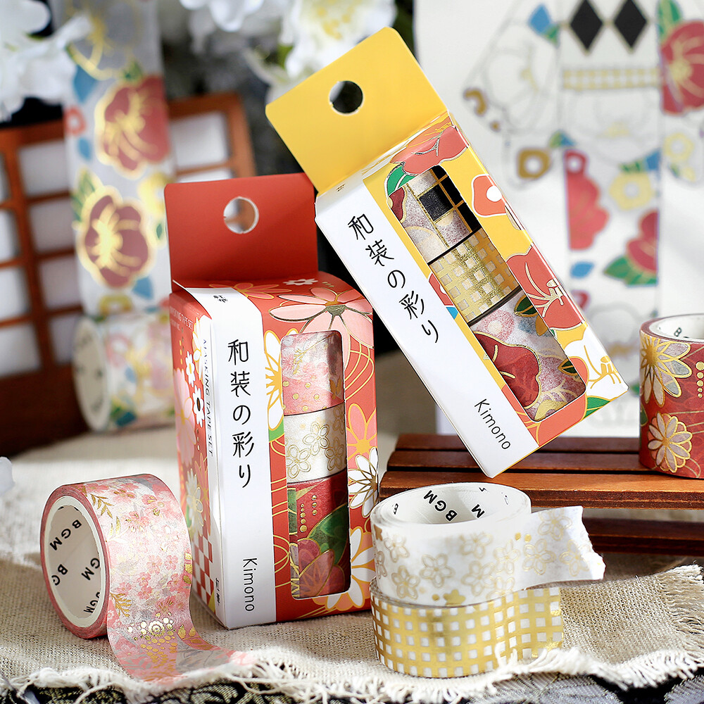 PRE-ORDER! BGM Washi Tape - Kimono Collection - Camellia