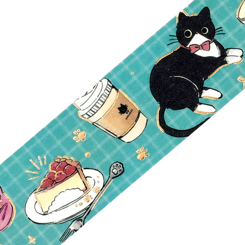 PRE-ORDER! BGM Washi Tape - Black Cat Café - Café Stroll