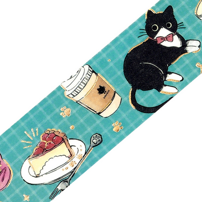 PRE-ORDER! BGM Washi Tape - Black Cat Café - Café Stroll