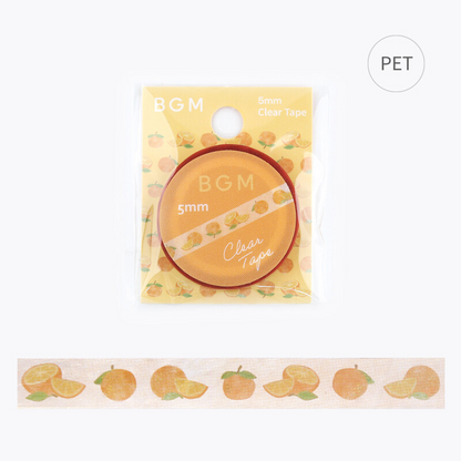 NEW! BGM - Clear PET Tape 5 mm - Tangerine