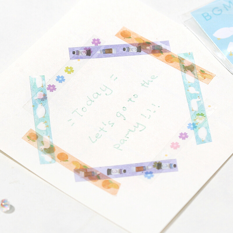 NEW! BGM - Clear PET Tape 5 mm - Flower