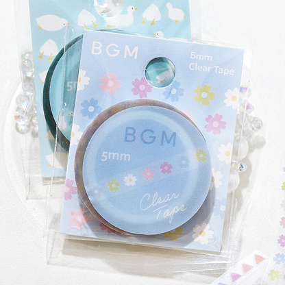 NEW! BGM - Clear PET Tape 5 mm - Flower